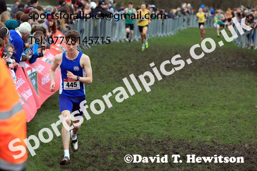 Senior Boys 2024 English Schools Cross Country Champs., Pontefract, March 16th.  Photo: David T. Hewitson/Sports for All Pics